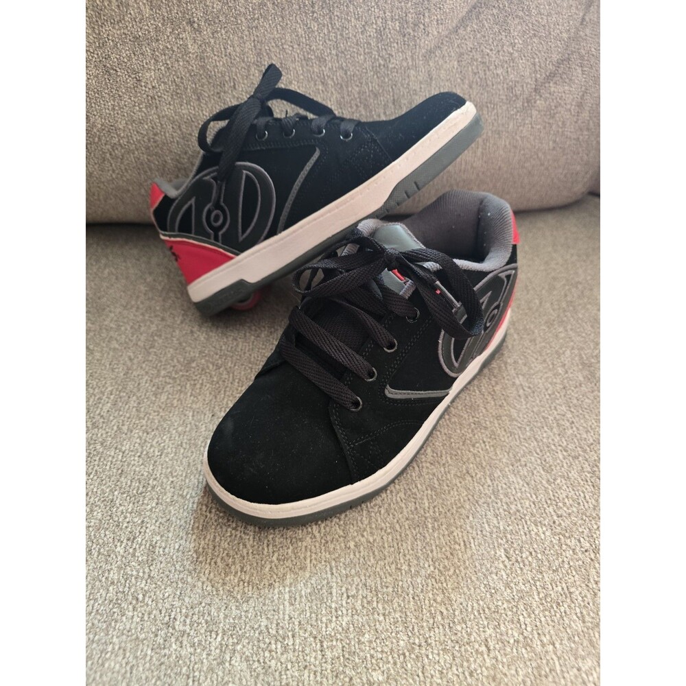 HEELYS Propel KR | Unisex Wheeled Shoes,‎ Black/Red/Grey Strap, sz 5y